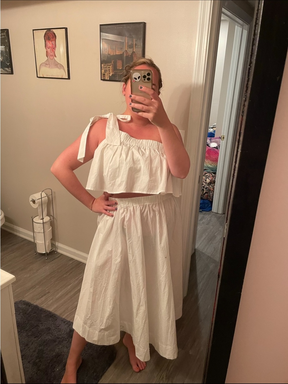 Free People White Two Piece Set